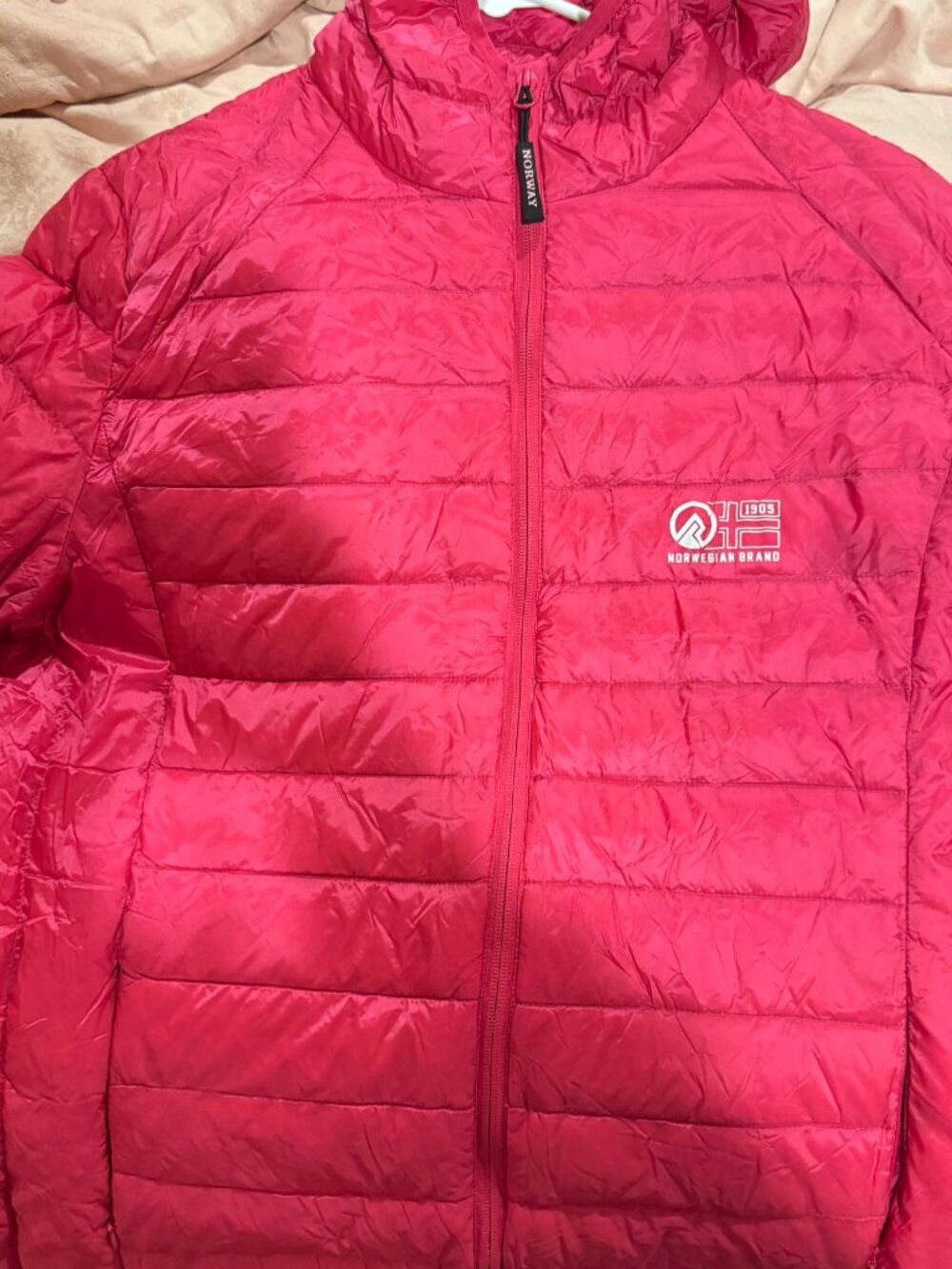 Rokk Norwegian Brand Lightweight Down Puffer Jacket Pink Women's 2XL